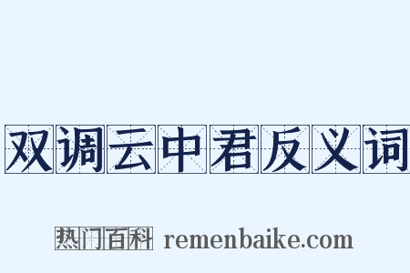 双调云中君反义词是什么意思的图片